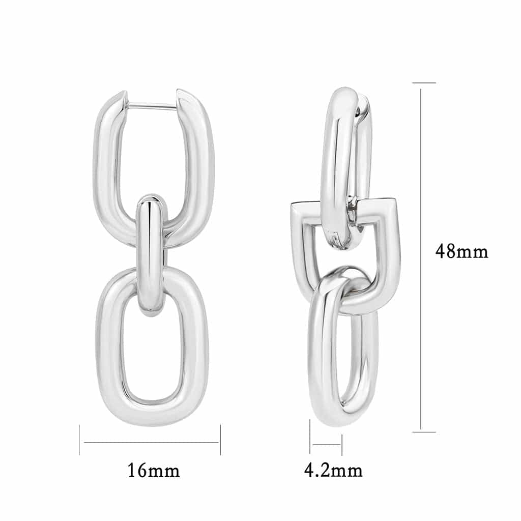 Brass Polished Chain Link Drop Ring | The Stainless Jewelry view 2