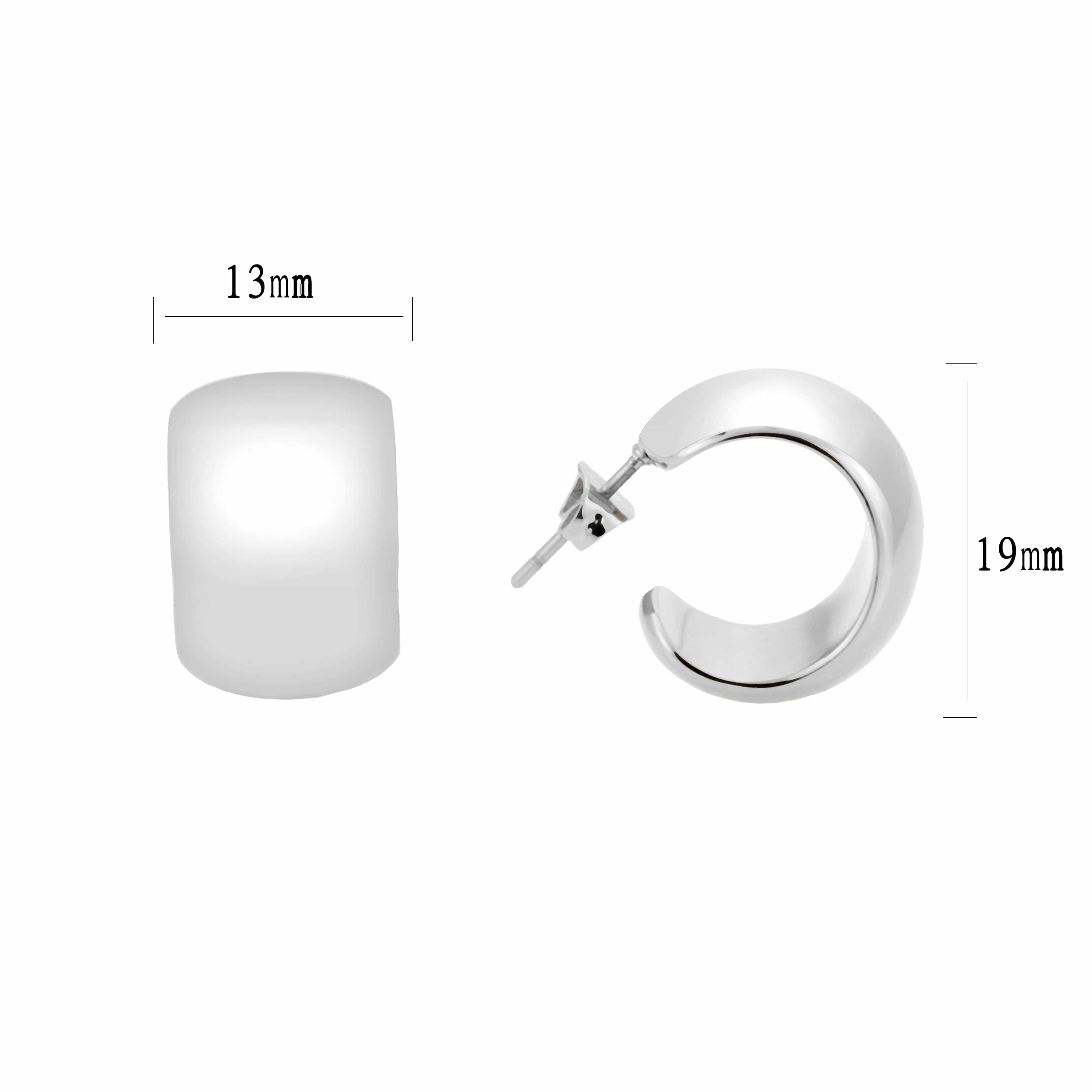 Brass Polished Wide Huggie Ring | The Stainless Jewelry view 3