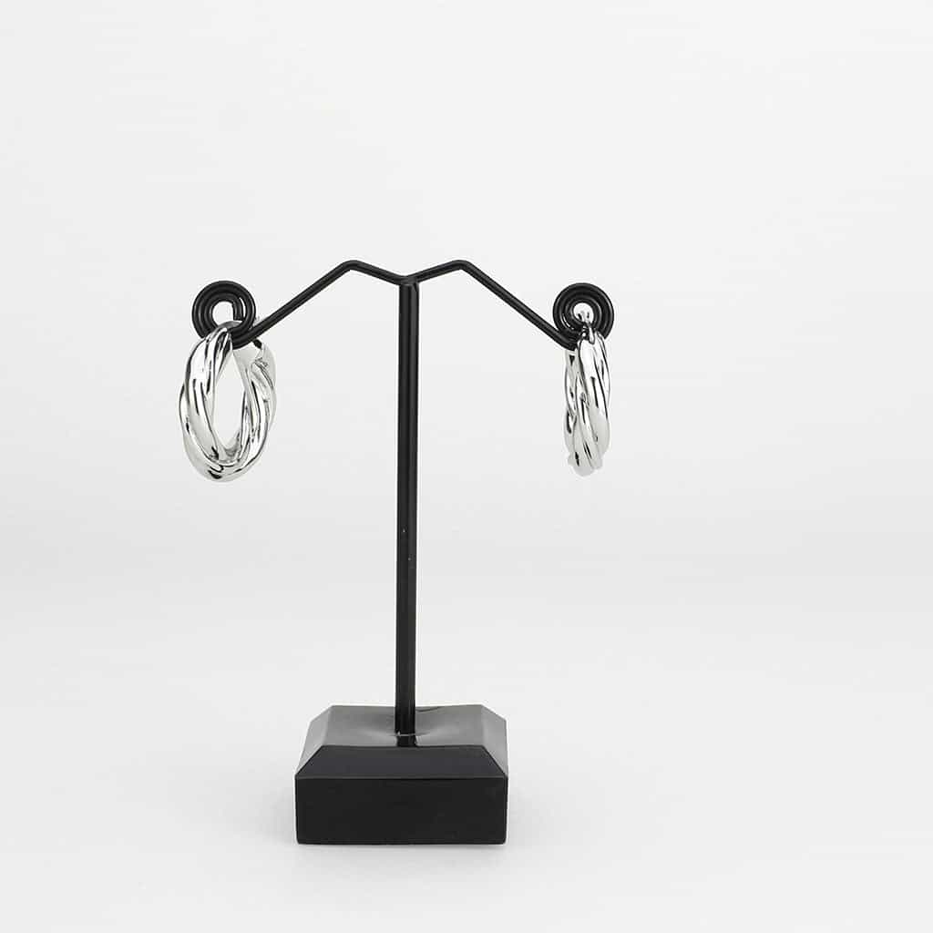 Brass Twisted Thick Hoop Ring | The Stainless Jewelry view 3