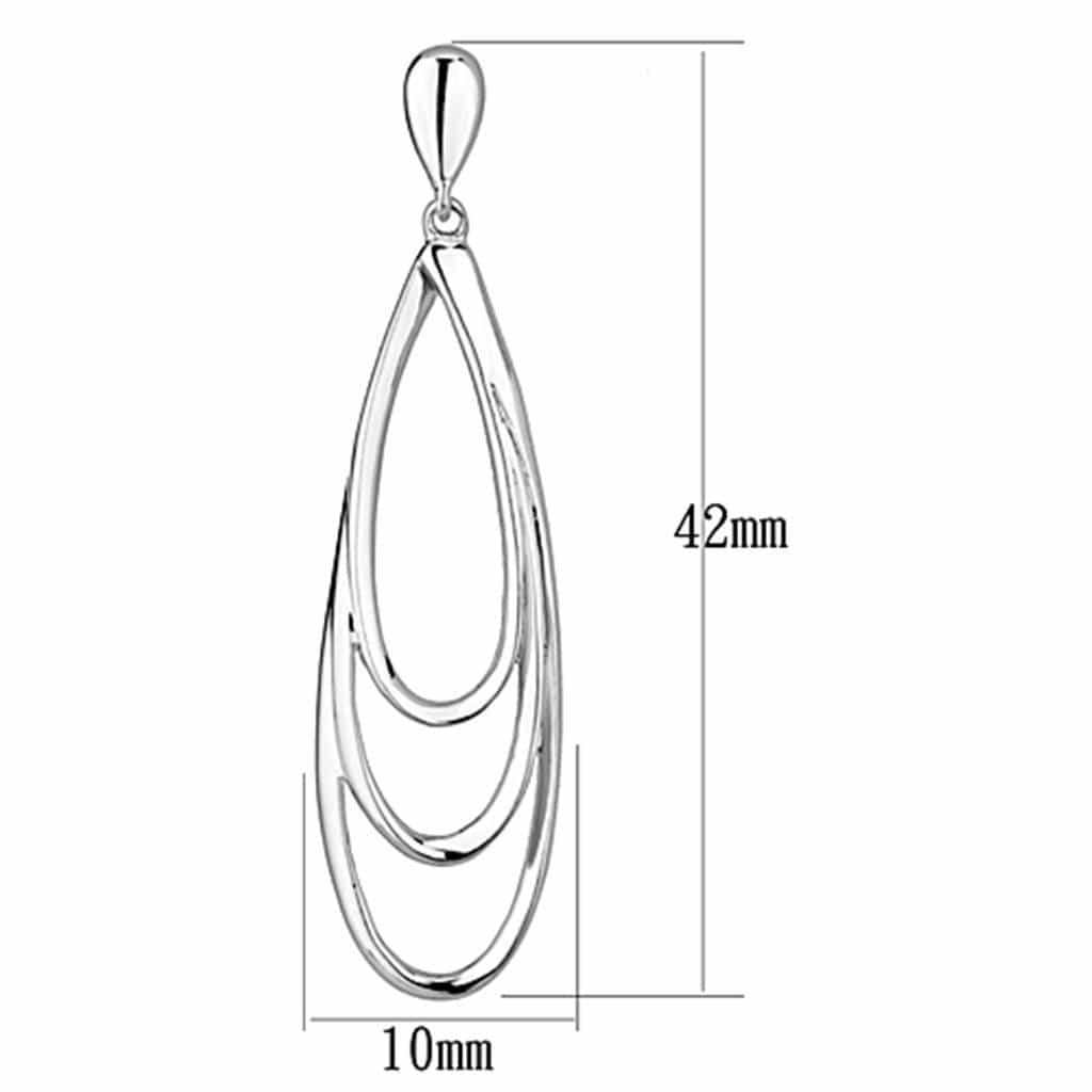 Brass Polished Triple Nested Teardrop Hook Drop Earrings view 2