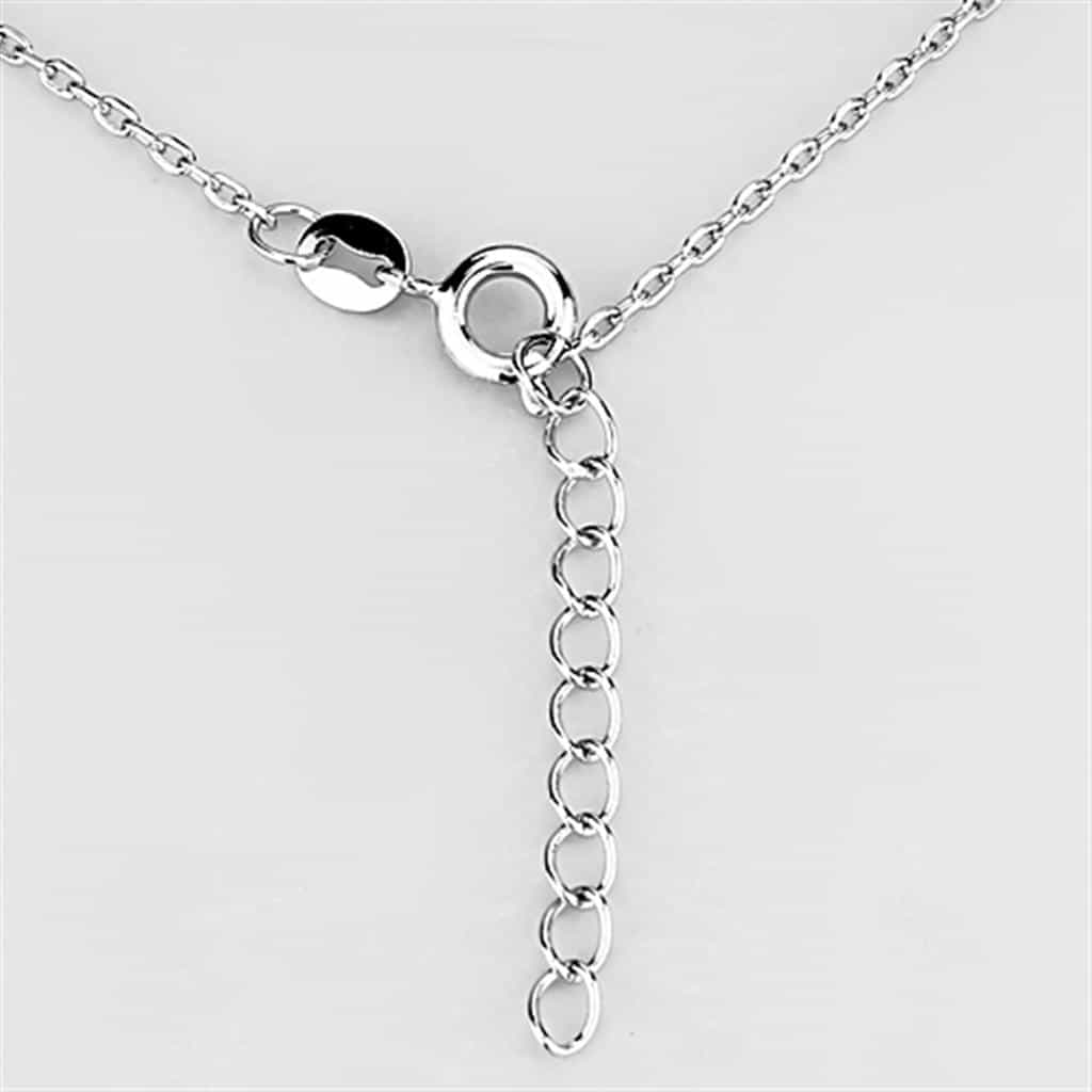 Brass CZ Pave Open Heart Pendant Necklace | The Stainless Jewelry view 3