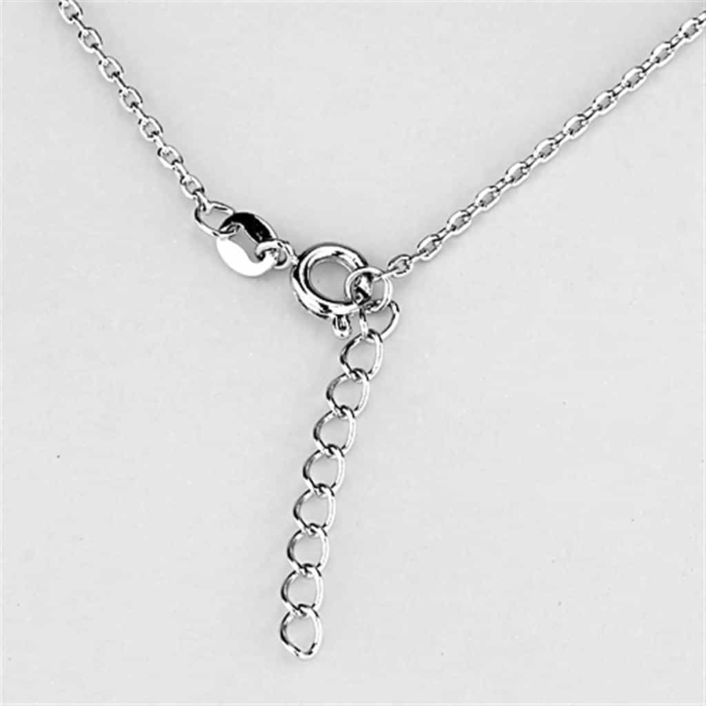 Brass CZ Pave Infinity Heart Pendant Necklace view 3