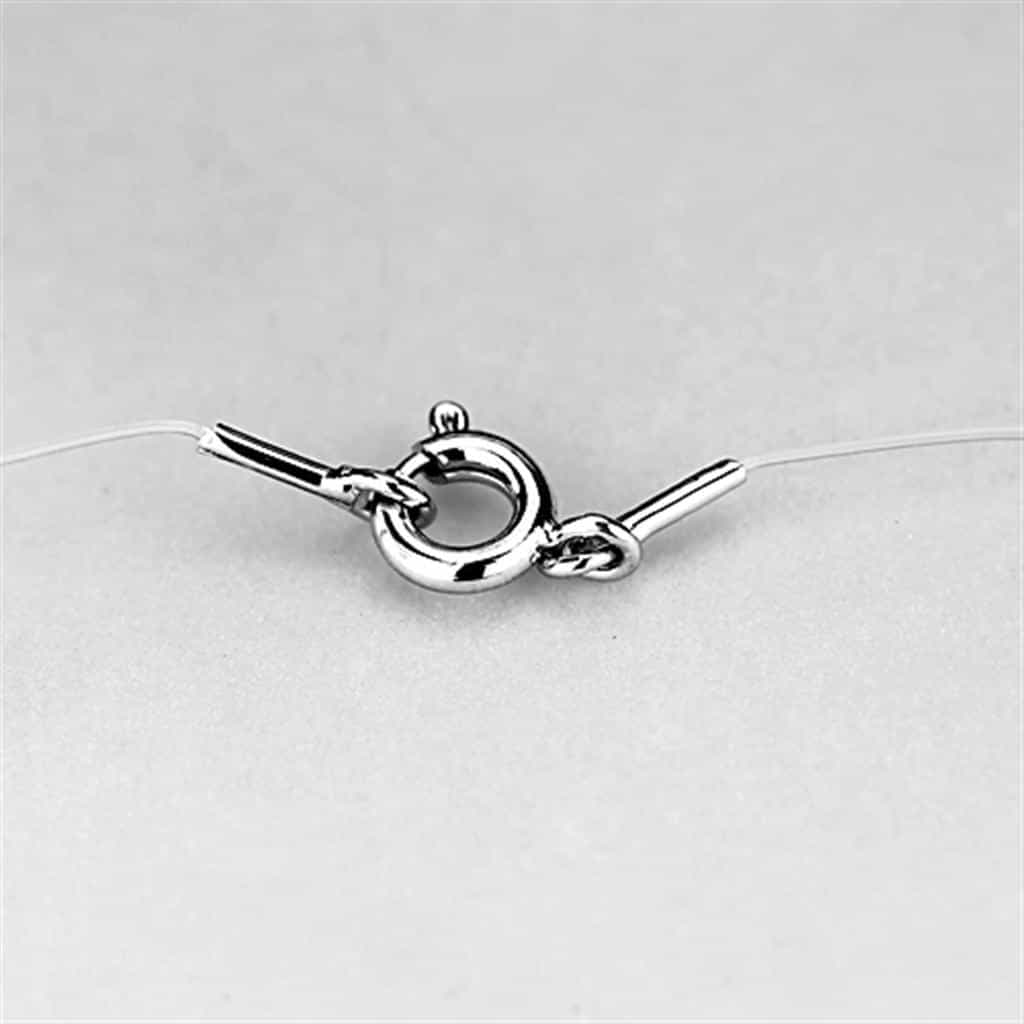 Brass CZ Pave Open Heart Wire Pendant Necklace view 3