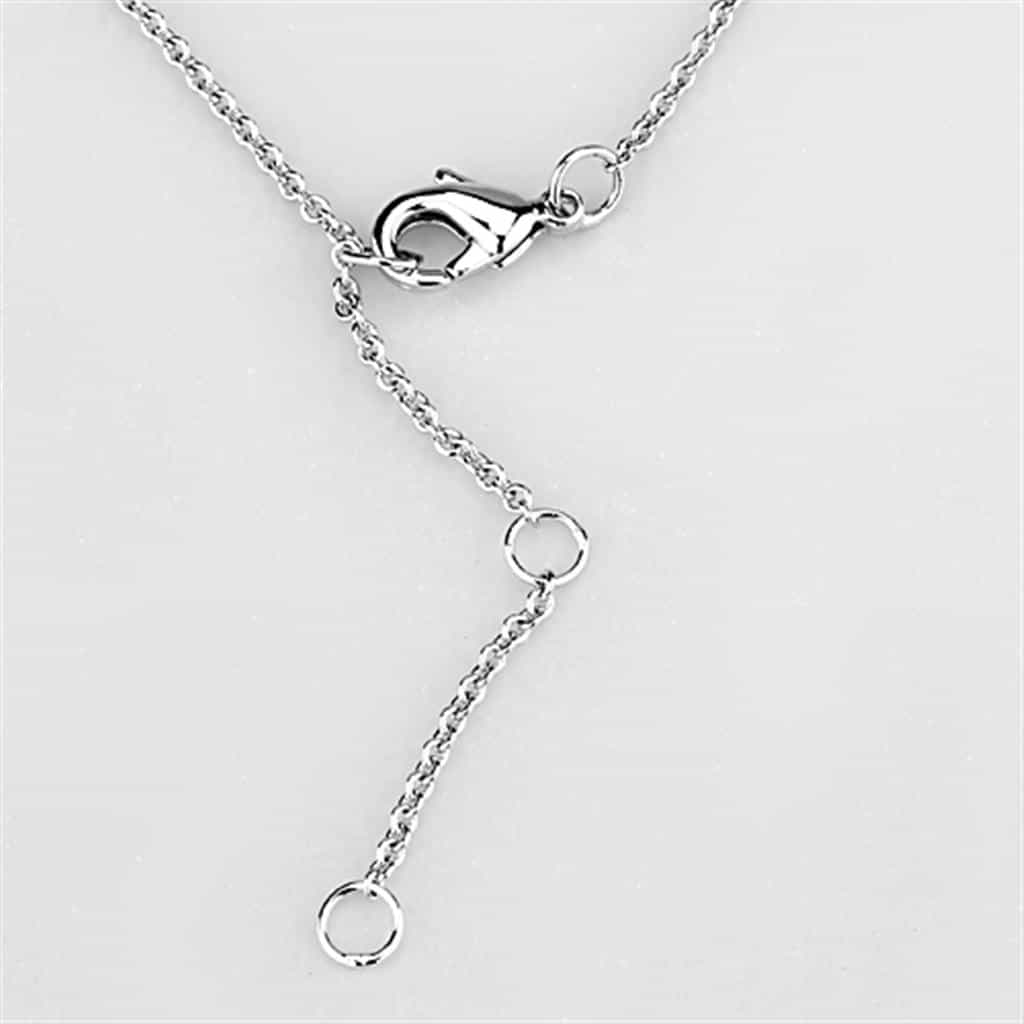 Brass CZ Pave Double Circle Figure Eight Pendant Necklace view 3