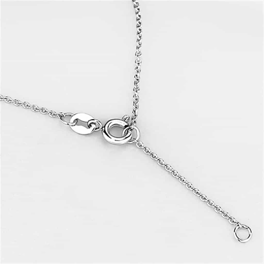 Brass CZ Pave Flower Lariat Y-Drop Pendant Necklace view 3