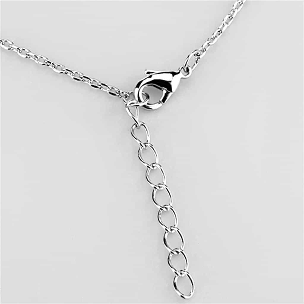 Brass CZ Flower Star Lariat Y-Drop Necklace view 3