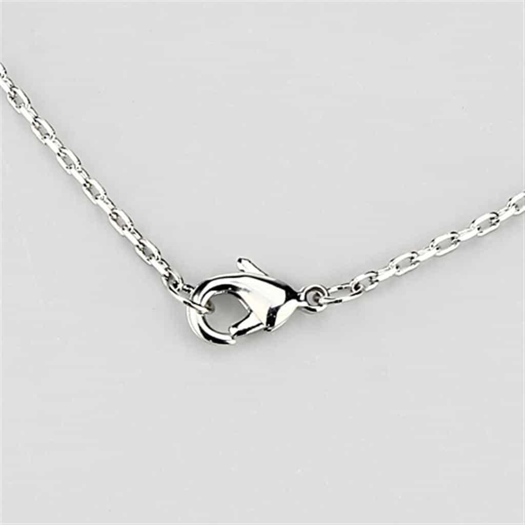 Brass Polished CZ Circle Halo Pendant Necklace view 3