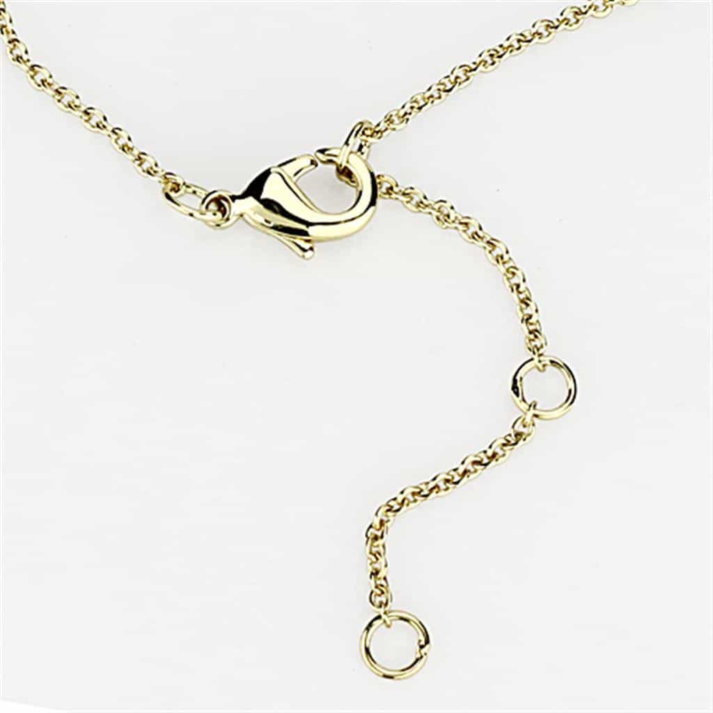 Brass Gold CZ Butterfly Charm Pendant Necklace view 3