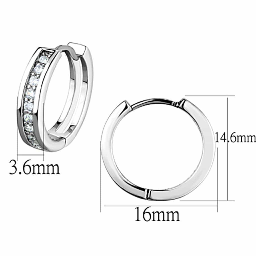 Brass Polished Plain Huggie Hoop Earrings | The Stainless Jewelry view 2