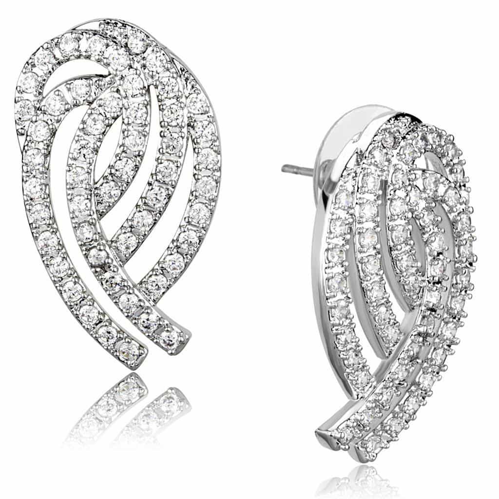 Brass CZ Pave Leaf Wing Collar Set | The Stainless Jewelry view 2