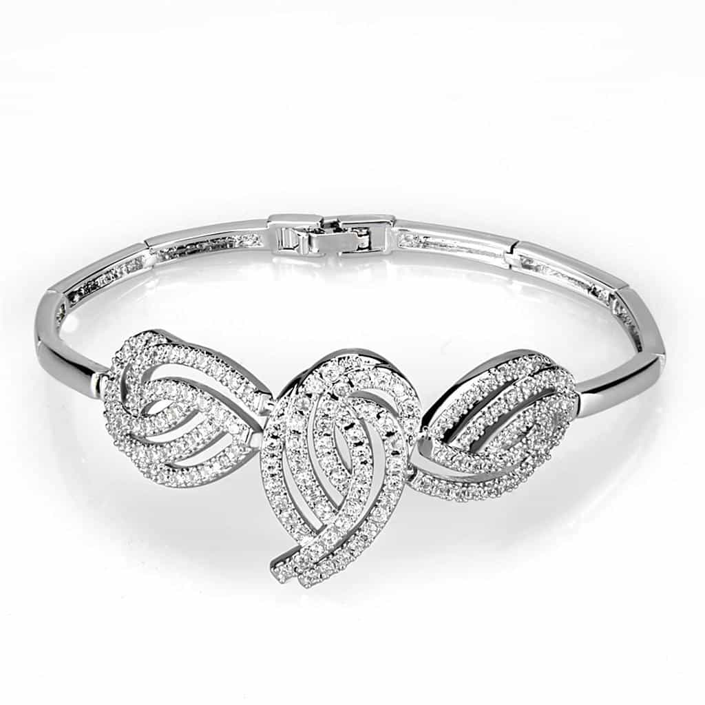 Brass CZ Pave Leaf Wing Collar Set | The Stainless Jewelry view 3