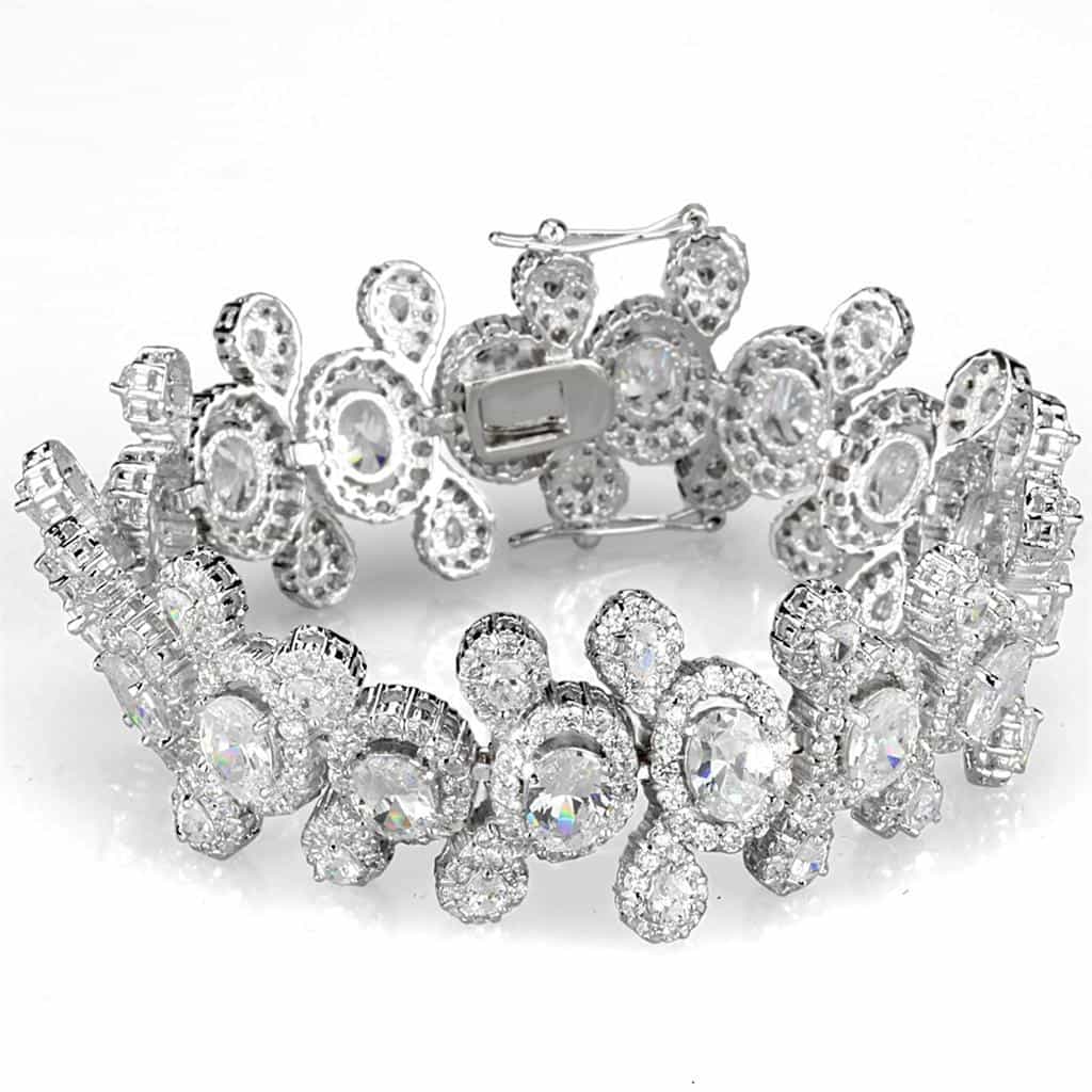 Brass CZ Pave Scallop Lace Statement Set | The Stainless Jewelry view 3