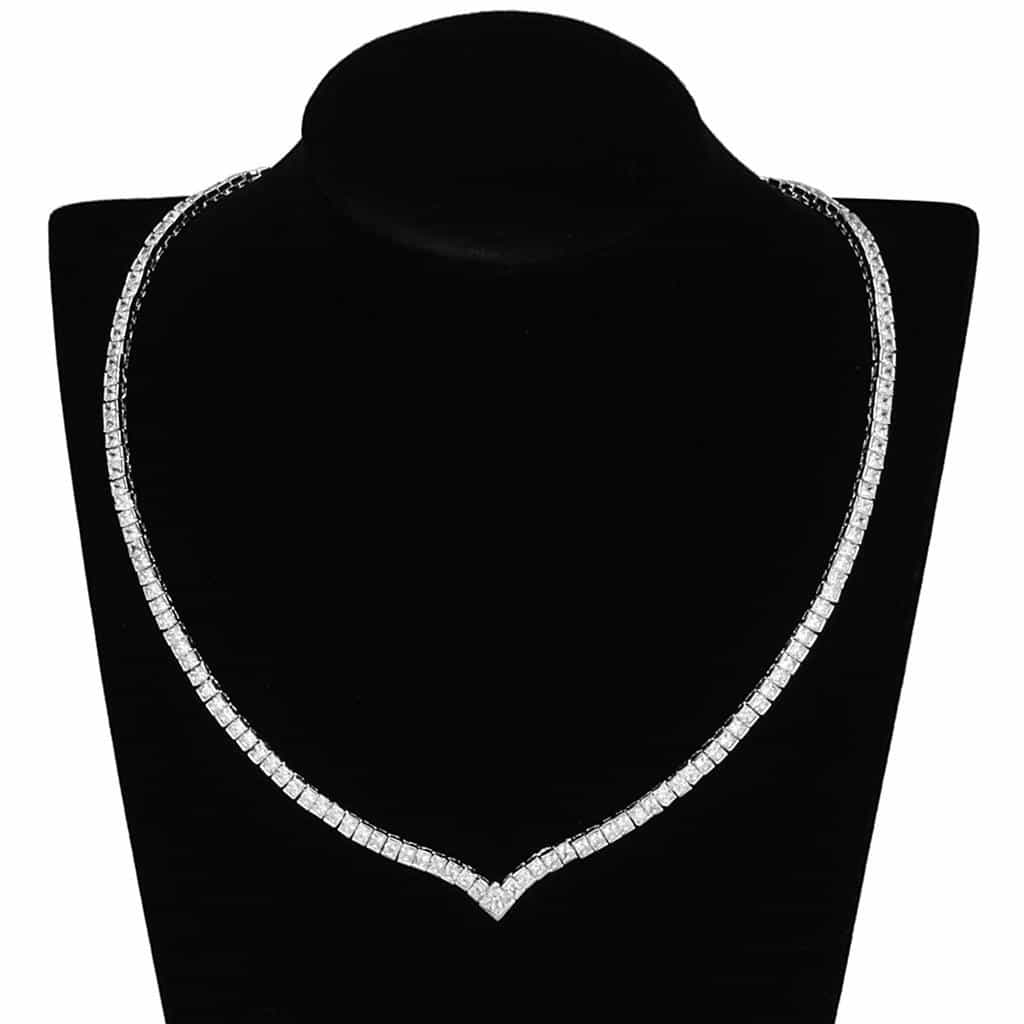 Brass CZ Pave Leaf Delicate Chain Ring | The Stainless Jewelry view 4
