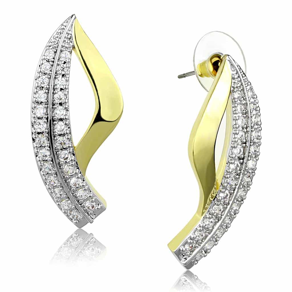Brass CZ Leaf Vine Collar Set Jewelry Sets view 2