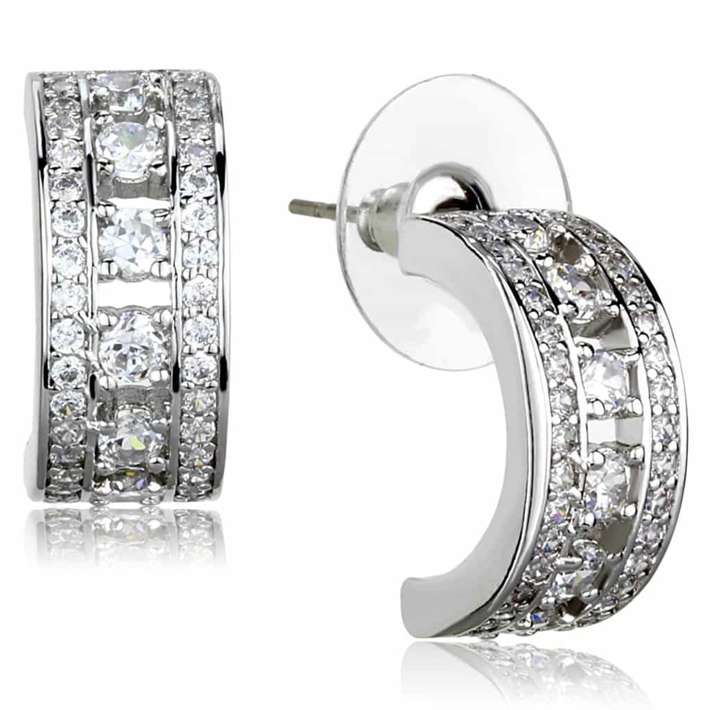 Brass CZ Round Channel Tennis Set | The Stainless Jewelry view 2