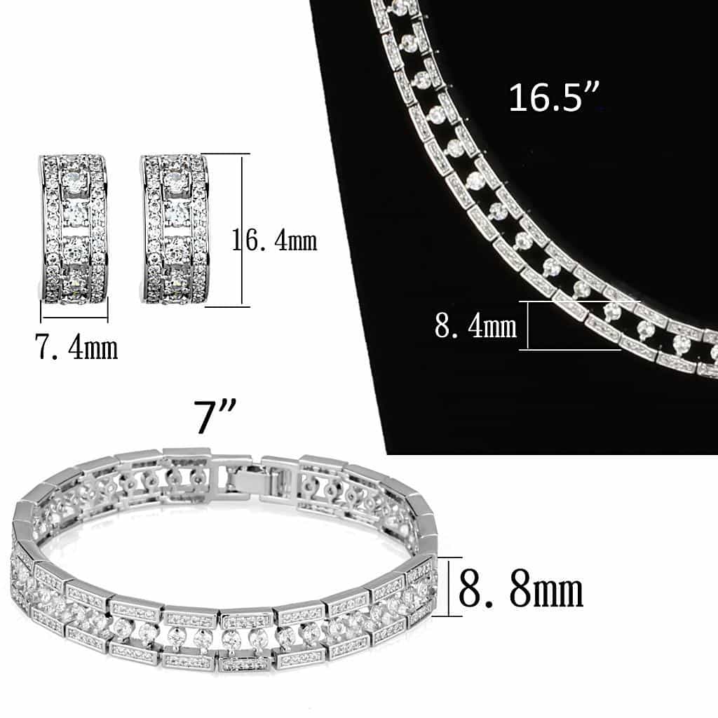 Brass CZ Round Channel Tennis Set | The Stainless Jewelry view 5