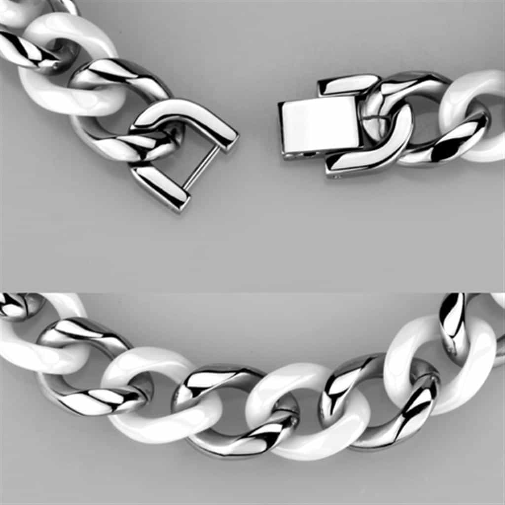 Stainless Steel Polished Curb Chain Bracelet view 2