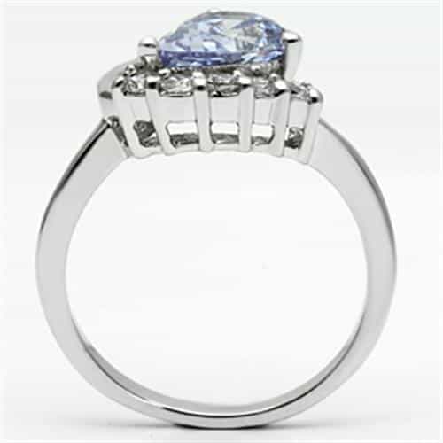 Brass Lavender Pear CZ Twist Band Ring | The Stainless Jewelry view 3