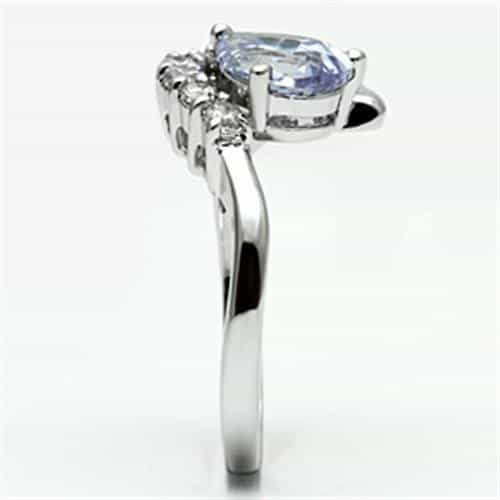 Brass Lavender Pear CZ Twist Band Ring | The Stainless Jewelry view 9