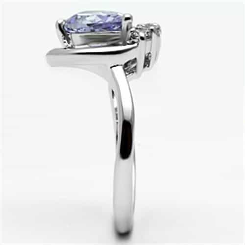 Brass Lavender Pear CZ Twist Band Ring | The Stainless Jewelry view 5