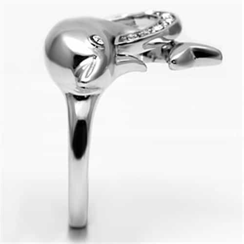 Brass CZ Dolphin Ring | The Stainless Jewelry view 4