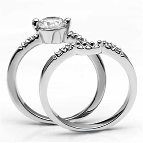 Brass Halo Pavé Bridal Ring | The Stainless Jewelry view 7