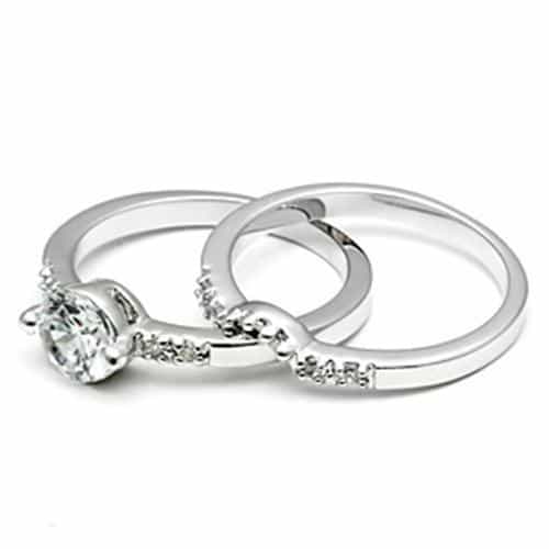 Brass Halo Pavé Bridal Ring | The Stainless Jewelry view 4