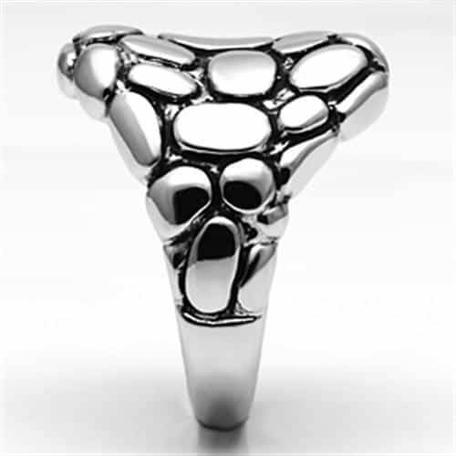 Brass Silver Pebble Dome Ring | The Stainless Jewelry view 8