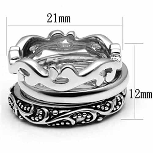 Brass Oxidized Scroll Filigree Band Ring | The Stainless Jewelry view 2