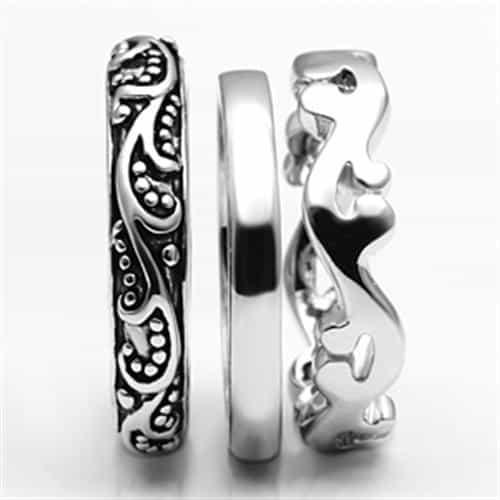 Brass Oxidized Scroll Filigree Band Ring | The Stainless Jewelry view 4