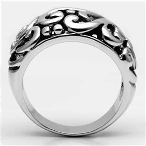 Brass Oxidized Filigree Scroll Dome Ring | The Stainless Jewelry view 3