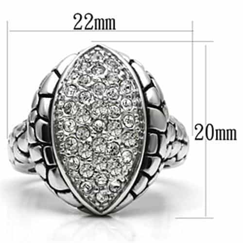 Brass CZ Pavé Marquise Celtic Border Ring | The Stainless Jewelry view 2