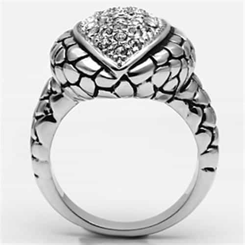 Brass CZ Pavé Marquise Celtic Border Ring | The Stainless Jewelry view 3