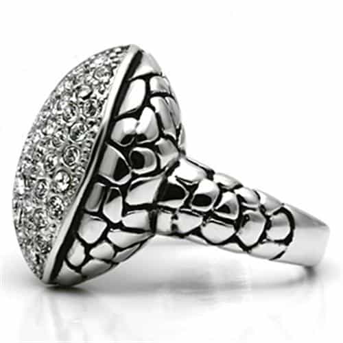 Brass CZ Pavé Marquise Celtic Border Ring | The Stainless Jewelry view 4