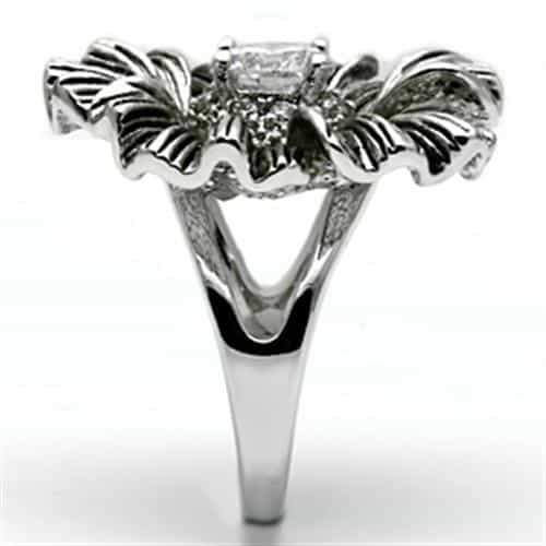 Brass Oxidized CZ Flower Ring | The Stainless Jewelry view 8
