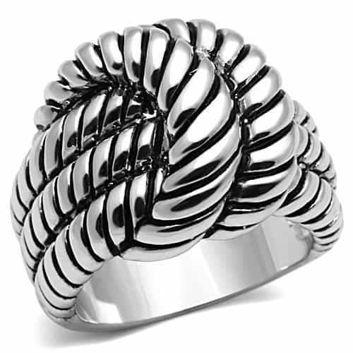 Brass Twisted Rope Cable Dome Ring | The Stainless Jewelry view 5