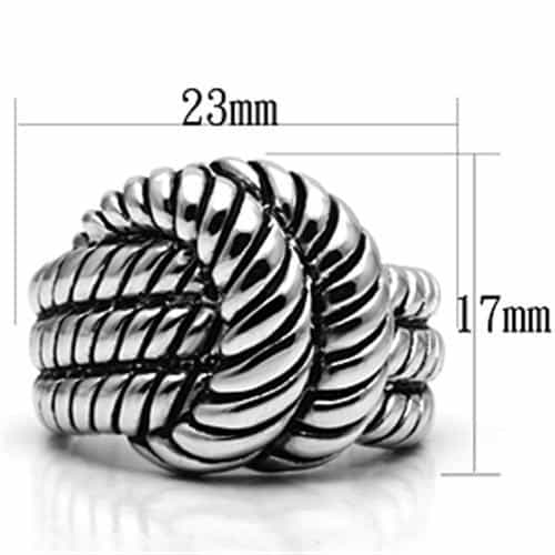 Brass Twisted Rope Cable Dome Ring | The Stainless Jewelry view 6