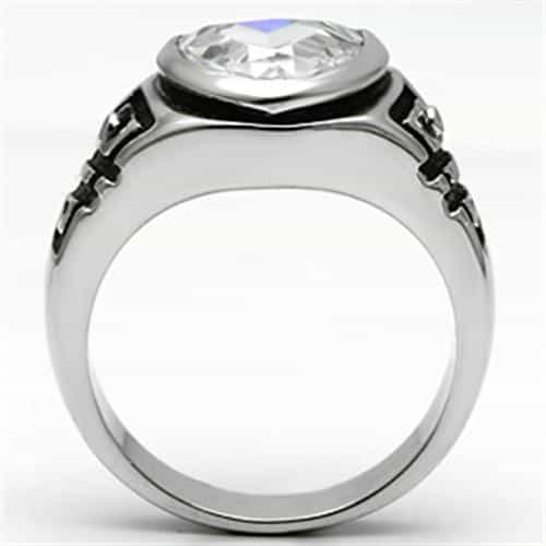 Brass CZ Trillion Tribal Men's Ring | The Stainless Jewelry view 7
