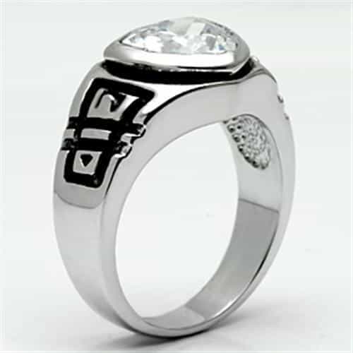 Brass CZ Trillion Tribal Men's Ring | The Stainless Jewelry view 8