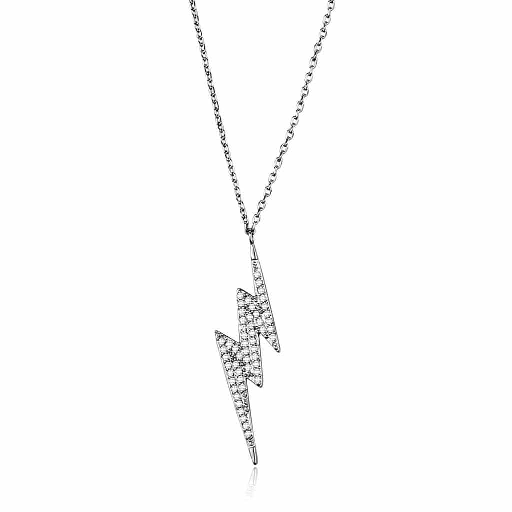Brass Lightning Bolt Pendant | The Stainless Jewelry view 1