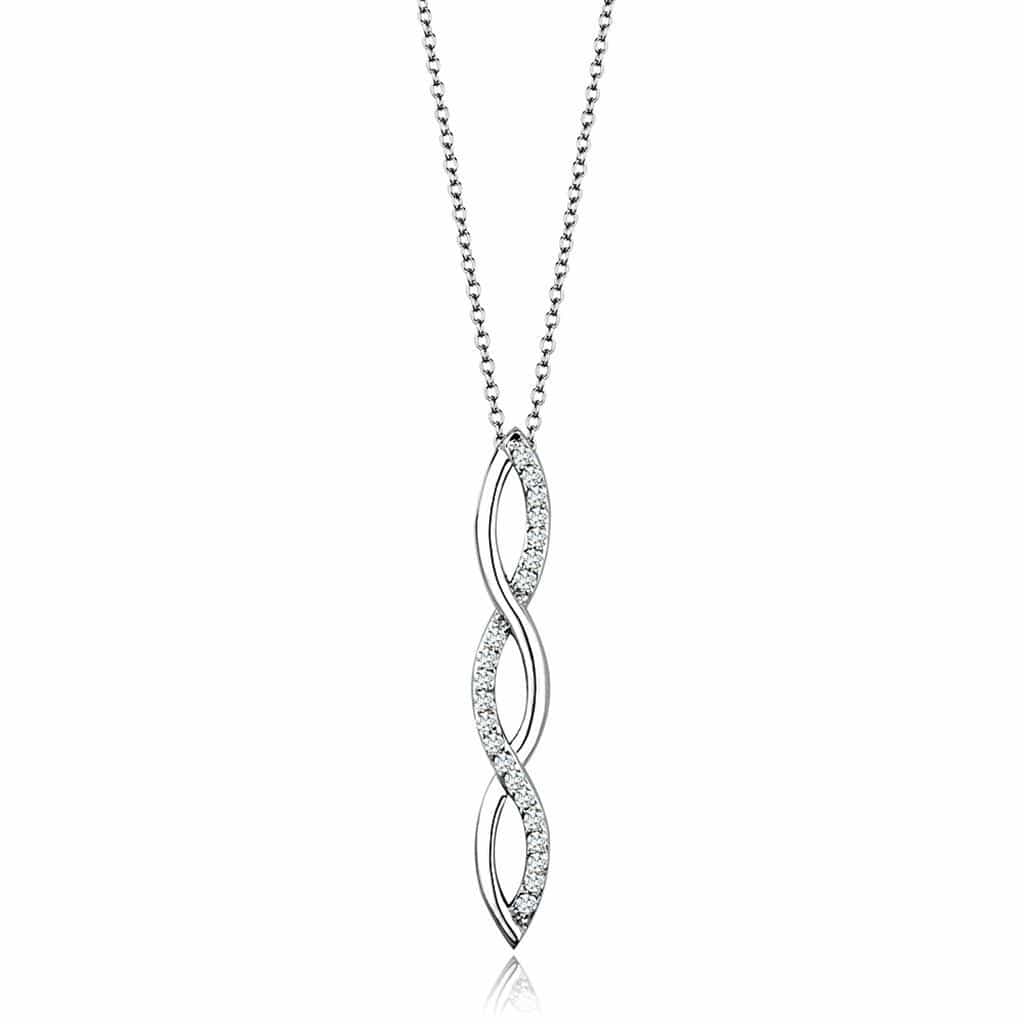 Brass Twisted Infinity Pendant | The Stainless Jewelry view 1