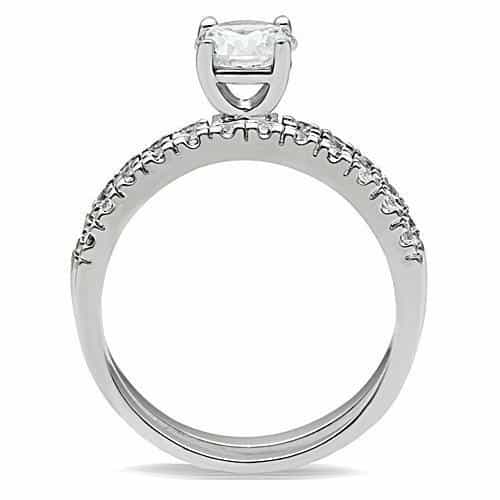 Brass Solitaire Prong Slim Ring | The Stainless Jewelry view 3