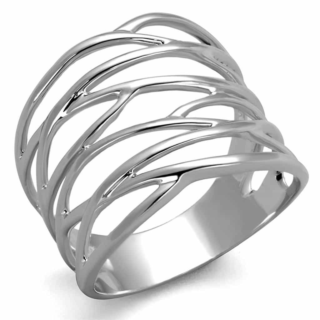 Brass Open Multi-Band Cage Ring | The Stainless Jewelry view 1