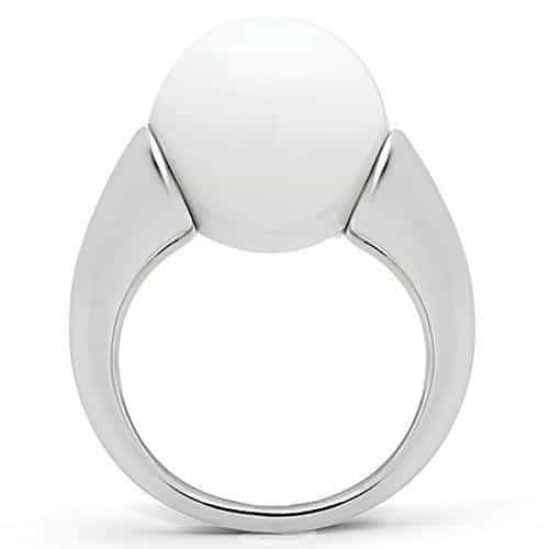 Brass Pearl Solitaire Cocktail Ring | The Stainless Jewelry view 3