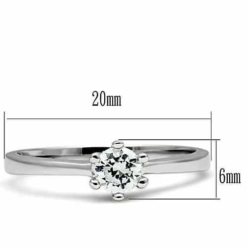 Brass Solitaire Slim Band Ring | The Stainless Jewelry view 6