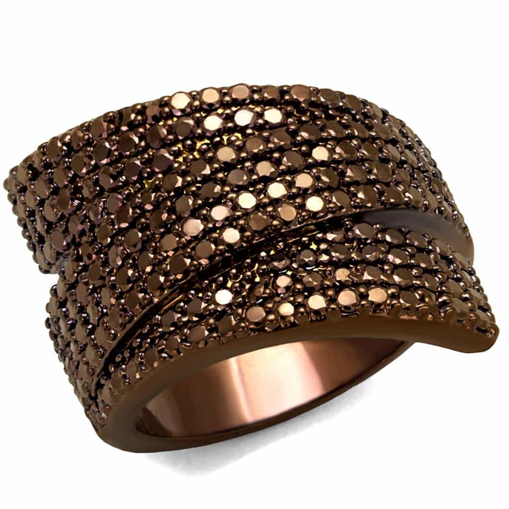 Brass Wide Tiered Band Ring | The Stainless Jewelry view 5