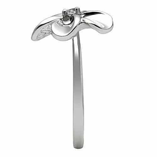 Brass CZ Plumeria Flower Ring | The Stainless Jewelry view 8