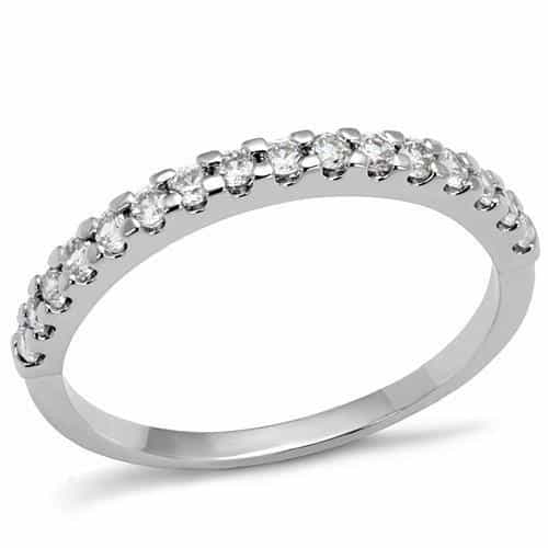 Brass Pavé Thin Band Ring | The Stainless Jewelry view 1