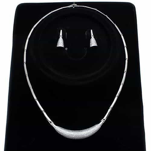 Brass Minimalist Omega Neckwire Drop Set | The Stainless Jewelry view 1