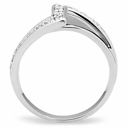 Brass CZ Double V Pavé Ring | The Stainless Jewelry view 7